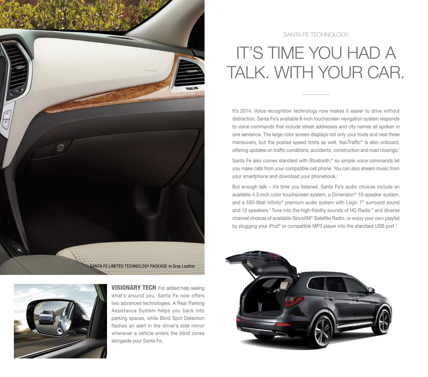 2014 Hyundai SantaFe Brochure Page 2